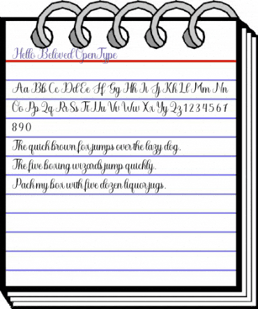 Hello Beloved Regular animated font preview Hello Beloved Regular animated font preview