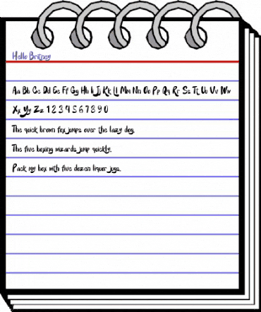 Hello Britney Regular animated font preview Hello Britney Regular animated font preview