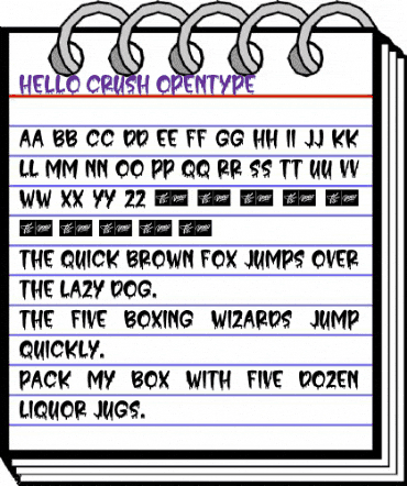 Hello Crush Regular animated font preview Hello Crush Regular animated font preview