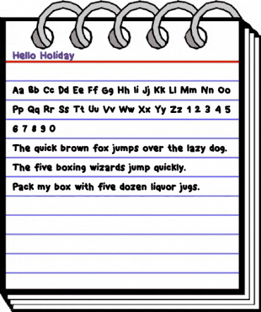 Hello Holiday Regular animated font preview