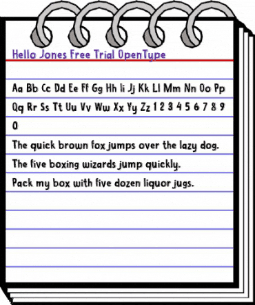 Hello Jones  Free Trial Regular animated font preview