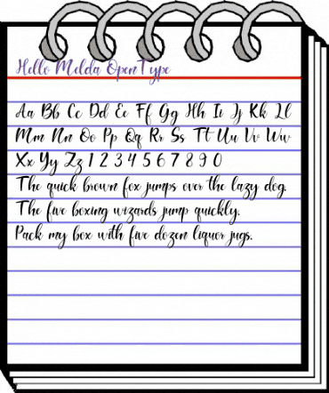 Hello Melda Regular animated font preview Hello Melda Regular animated font preview