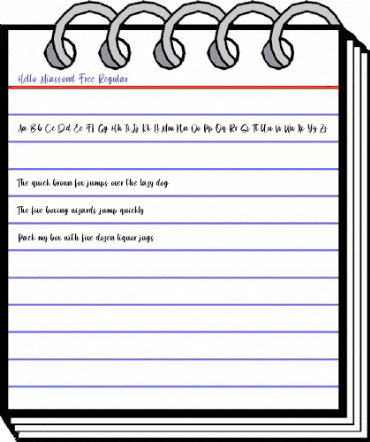 Hello Miassond Free Regular animated font preview Hello Miassond Free Regular animated font preview