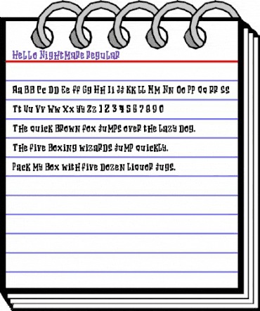 Hello Nightmare Regular animated font preview Hello Nightmare Regular animated font preview