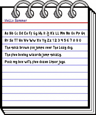 Hello Summer Regular animated font preview