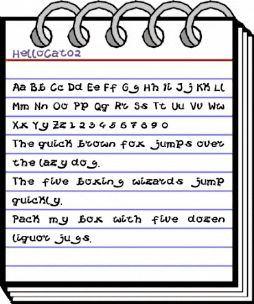 HelloCatround Regular animated font preview