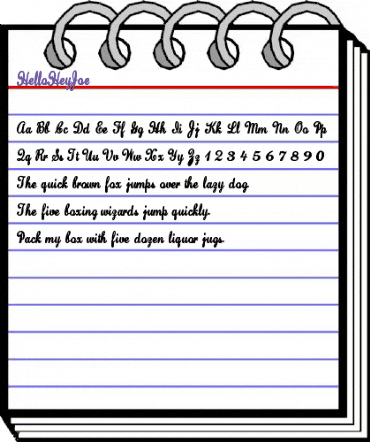 HelloHeyJoe Regular animated font preview HelloHeyJoe Regular animated font preview