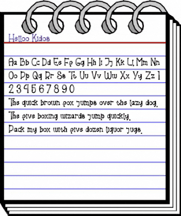 Helloo Kidos Regular animated font preview