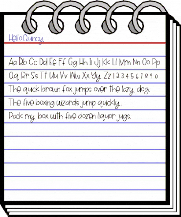 HelloQuincy Medium animated font preview