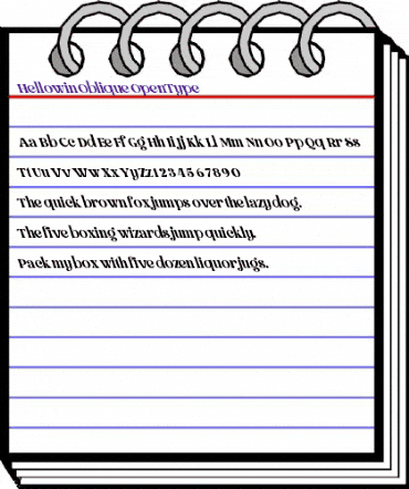 Hellowin Oblique Regular animated font preview Hellowin Oblique Regular animated font preview