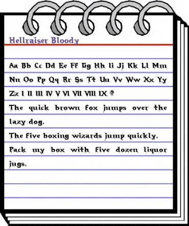 Hellraiser Bloody Regular animated font preview Hellraiser Bloody Regular animated font preview