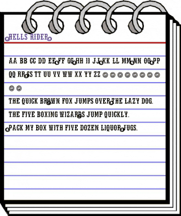 Hells Rider Regular animated font preview