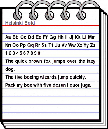 Helsinki Bold animated font preview