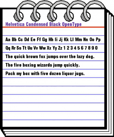 Helvetica Condensed Black animated font preview Helvetica Condensed Black animated font preview