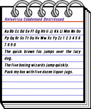 Helvetica Condensed Destressed animated font preview Helvetica Condensed Destressed animated font preview