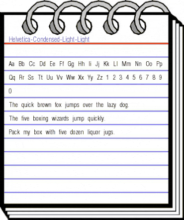 Helvetica-Condensed-Light-Light Regular animated font preview