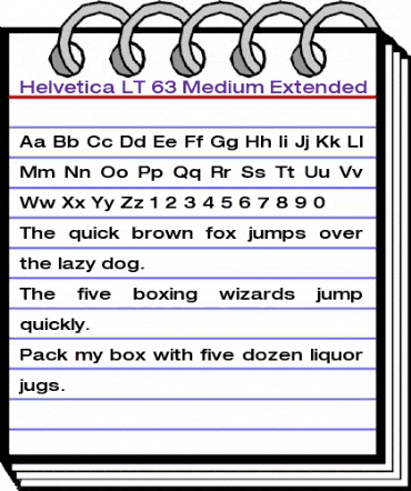 HelveticaNeue LT 63 MdEx Regular animated font preview HelveticaNeue LT 63 MdEx Regular animated font preview