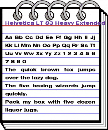 HelveticaNeue LT 63 MdEx Heavy animated font preview