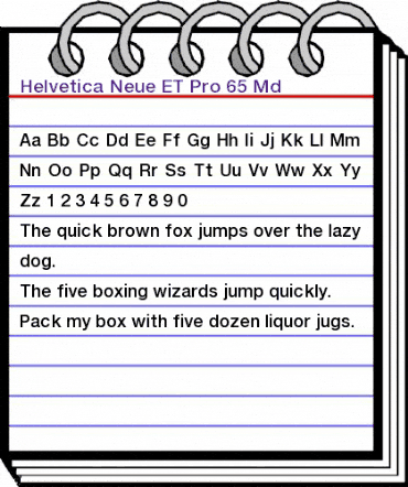 Helvetica Neue ET Pro 65 Medium animated font preview Helvetica Neue ET Pro 65 Medium animated font preview