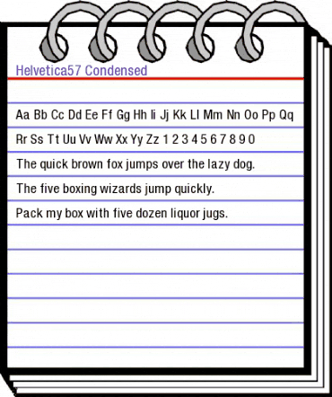 Helvetica57-Condensed Roman animated font preview