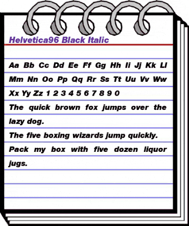 Helvetica96-Black BlackItalic animated font preview Helvetica96-Black BlackItalic animated font preview