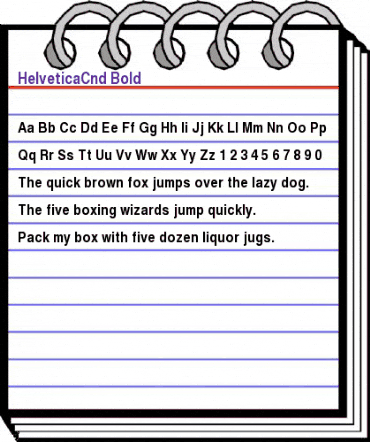 HelveticaCnd-Bold Regular animated font preview