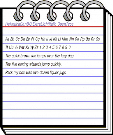 Helvetica Condensed BQ Regular animated font preview Helvetica Condensed BQ Regular animated font preview