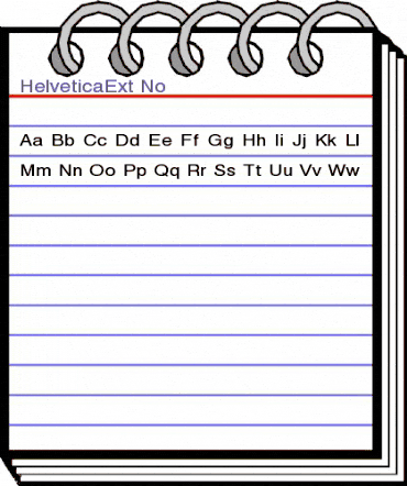 HelveticaExt-No Regular animated font preview HelveticaExt-No Regular animated font preview