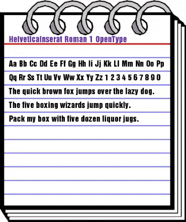 Helvetica Inserat Medium animated font preview