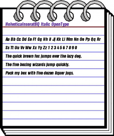 Helvetica Inserat BQ Regular animated font preview