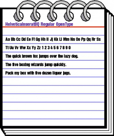 Helvetica Inserat BQ Regular animated font preview Helvetica Inserat BQ Regular animated font preview