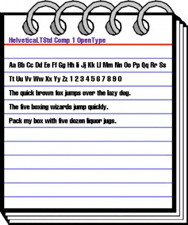 Helvetica LT Std Compressed animated font preview