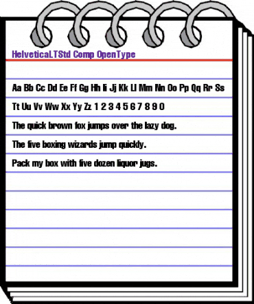 Helvetica LT Std Compressed animated font preview