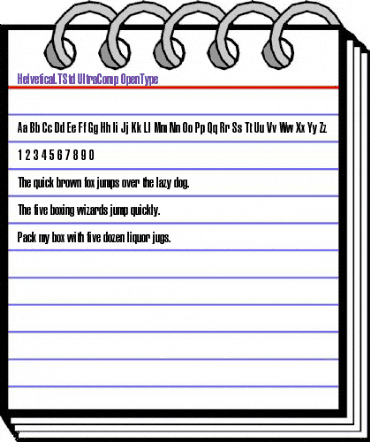 Helvetica LT Std Ultra Compressed animated font preview Helvetica LT Std Ultra Compressed animated font preview