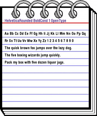 Helvetica Rounded Bold Condensed animated font preview Helvetica Rounded Bold Condensed animated font preview