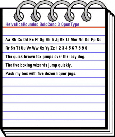 Helvetica Rounded Bold Condensed animated font preview Helvetica Rounded Bold Condensed animated font preview