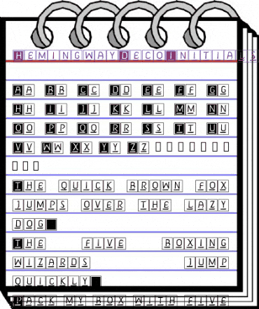 Hemingway Deco Initials Regular animated font preview Hemingway Deco Initials Regular animated font preview