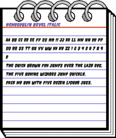 Hemogoblin Bevel Italic Italic animated font preview Hemogoblin Bevel Italic Italic animated font preview