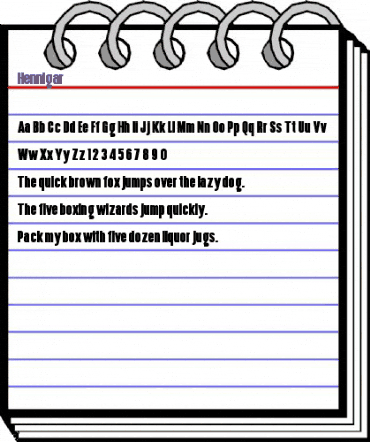 Hennigar Regular animated font preview Hennigar Regular animated font preview