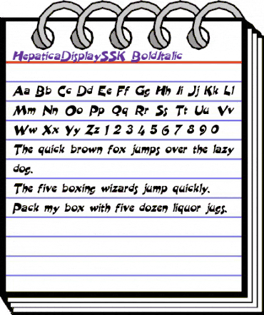 HepaticaDisplaySSK BoldItalic animated font preview HepaticaDisplaySSK BoldItalic animated font preview