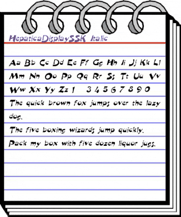 HepaticaDisplaySSK Italic animated font preview HepaticaDisplaySSK Italic animated font preview