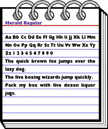 Herald Regular animated font preview Herald Regular animated font preview