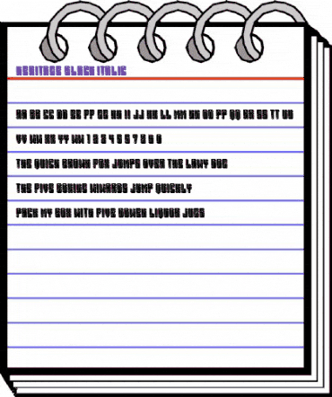 Heritage Black Italic animated font preview Heritage Black Italic animated font preview