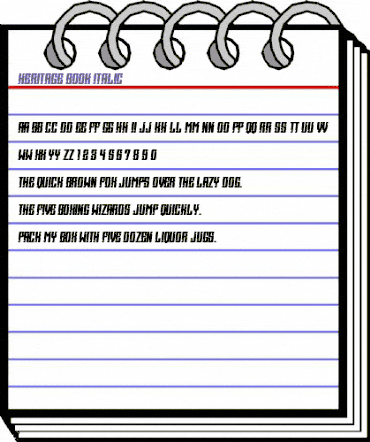 Heritage Book Italic animated font preview Heritage Book Italic animated font preview