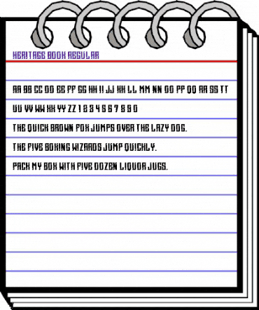 Heritage Book Regular animated font preview Heritage Book Regular animated font preview