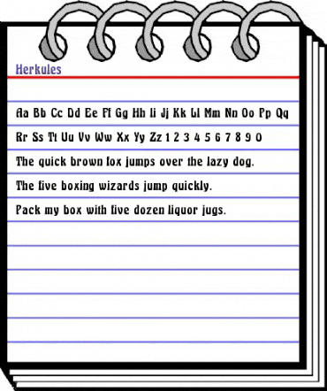 Herkules Regular animated font preview