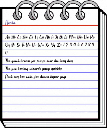 Herlia Regular animated font preview Herlia Regular animated font preview
