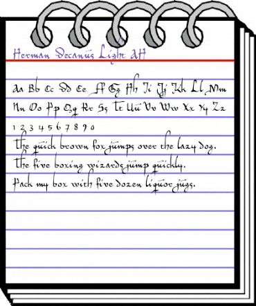 Herman Decanus Light AH Regular animated font preview Herman Decanus Light AH Regular animated font preview