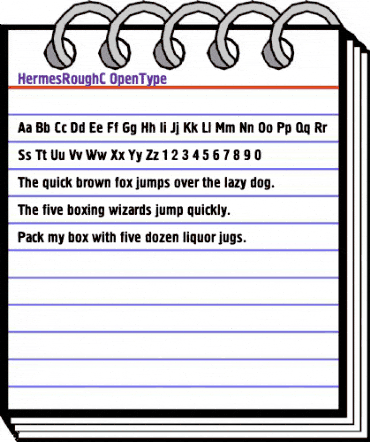 HermesRoughC Regular animated font preview HermesRoughC Regular animated font preview