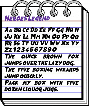 Heroes Legend Regular animated font preview Heroes Legend Regular animated font preview